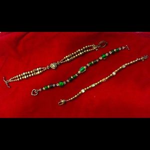 Handmade beaded Bracelets. Set of 3